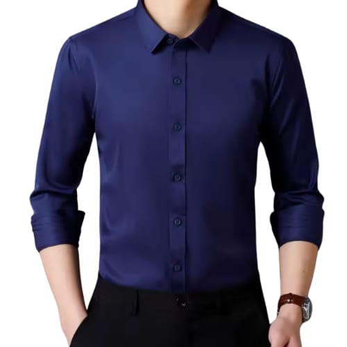 Camiseta social manga longa