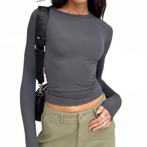 Camiseta feminina manga comprida